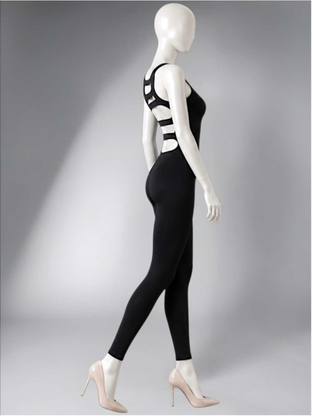ASOS Black Strappy Open-Back Catsuit Jumpsuit – Size 8 - Picture 2 of 9